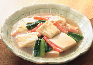 湯葉と豆腐のカニあんかけ レシピ らでぃっしゅレシピ