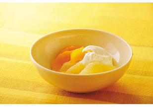 柑橘のマリネヨーグルトチーズクリーム
