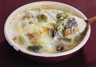 長いもと牡蠣のチーズグラタン