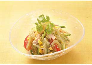 こんにゃくそばの中華サラダ