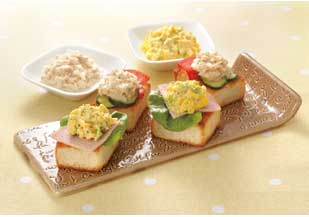 みんなで作るオープンサンド