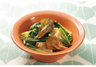 まいたけとほうれん草のソテー