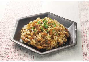 納豆と高菜のチャーハン