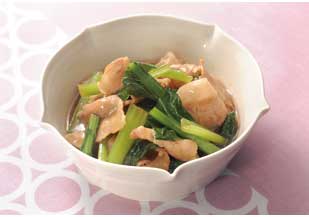 小松菜と豚肉のあっさり煮