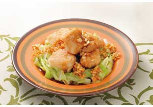 鶏肉のソテーねぎソースかけ