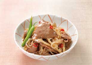 牛肉と糸こんにゃくのきんぴら