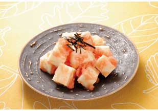 モッツァレラチーズの明太和え