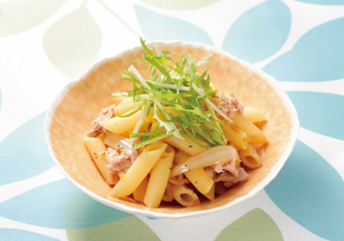 ツナと水菜の和風味ペンネ