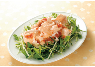 梅肉ダレの冷しゃぶサラダ