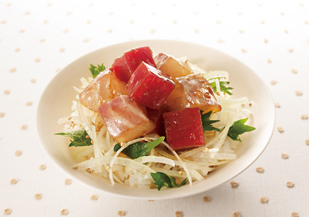 玉ねぎたっぷり海鮮丼