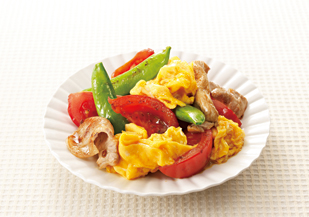 トマトと卵のオイスターソース炒め