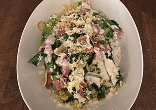 油麦菜の焼きシーザーサラダ